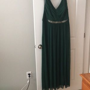 Dark green bridesmaid dress